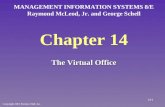 Chapter 14 The Virtual Office MANAGEMENT INFORMATION SYSTEMS 8/E Raymond McLeod, Jr. and George Schell Copyright 2001 Prentice-Hall, Inc. 14-1.