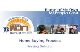Home Buying Process Housing Selection. Objectives •Identify Factors to Consider When Selecting a House •Determine How To Locate Houses on the Market •Consider.