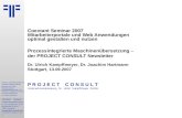 Prozessintegrierte Maschinenübersetzung – Der PROJECT CONSULT Newsletter | Coextant Days | Dr. Ulrich Kampffmeyer | PROJECT CONSULT Unternehmensberatung | 2007.