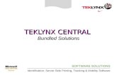 SOFTWARE SOLUTIONS Identification, Server-Side Printing, Tracking & Mobility Software TEKLYNX CENTRAL Bundled Solutions.