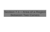 Section 7.1 – Area of a Region Between Two Curves.
