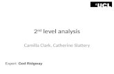 2 nd level analysis Camilla Clark, Catherine Slattery Expert: Ged Ridgway.