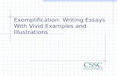 Exemplification: Writing Essays With Vivid Examples and Illustrations.