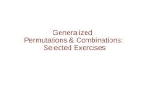 Generalized Permutations & Combinations: Selected Exercises.