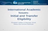 International Academic Issues: Initial and Transfer Eligibility Elizabeth Sellers & Maureen Snow Steve Clar & Anne Rohlman.