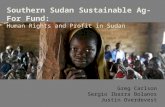 Southern Sudan Sustainable Ag-For Fund: Human Rights and Profit in Sudan Greg Carlson Sergio Ibarra Bolanos Justin Overdevest.