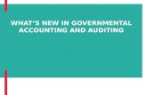 WHAT’S NEW IN GOVERNMENTAL ACCOUNTING AND AUDITING.