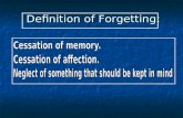 Definition of Forgetting: Definition of Forgetting: