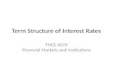 Term Structure of Interest Rates FNCE 4070 Financial Markets and Institutions.