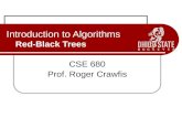 Red-Black Trees Introduction to Algorithms Red-Black Trees CSE 680 Prof. Roger Crawfis.
