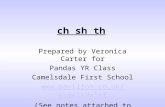 ch sh th Prepared by Veronica Carter for Pandas YR Class Camelsdale First School  (See notes attached to slide 2.)