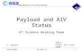 08/06/2000PR-3281-CB1 Payload and AIV Status 6 th Science Working Team SWT-6 ESTEC, 8-9 June 2000 C. Berner.