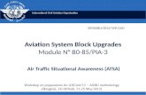 International Civil Aviation Organization Aviation System Block Upgrades Module N° B0-85/PIA-3 Air Traffic Situational Awareness (ATSA) Workshop on preparations.