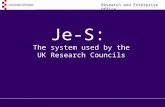 Research and Enterprise Office Je-S: The system used by the UK Research Councils.
