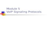 Module 5 VoIP Signaling Protocols. VoIP Call Signaling.
