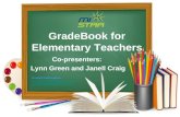 GradeBook for Elementary Teachers Co-presenters: Lynn Green and Janell Craig Contact Information: lynn.green@farmington.k12.mi.us janell.craig@oakland.k12.mi.us.