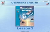 Operations Training Lesson 3 1 >> Operations Training This Lesson’s Agenda  Module II  Finding Solutions  Communications  Module III  Conducting.