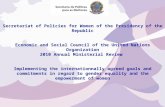Secretariat of Policies for Women of the Presidency of the Republic Economic and Social Council of the United Nations Organization 2010 Annual Ministerial.