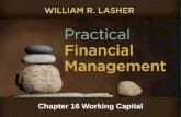 Chapter 16 Working Capital. Working Capital Basics Working Capital –Assets and liabilities required to operate a business on a day-to-day basis Assets: