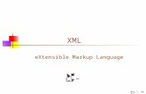 6-Sep-14 XML eXtensible Markup Language. 2 HTML and XML, I XML stands for eXtensible Markup Language HTML is used to mark up text so it can be displayed.