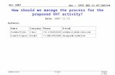 Doc.: IEEE 802.11-07/2863r0 Submission Nov 2007 Andrew Myles (Cisco) et alSlide 1 How should we manage the process for the proposed VHT activity? Date: