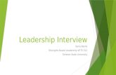 Leadership Interview Sarra Borne Strengths Based Leadership VETE-312 Tarleton State University.