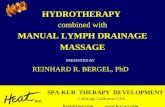 SPA-KUR THERAPY DEVELOPMENT Calistoga California USA heat@vom.com  HYDROTHERAPY combined with MANUAL LYMPH DRAINAGE MASSAGE PRESENTED BY.