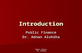 Public finance Dr. Alshiha Introduction Public Finance Dr. Adnan Alshiha.
