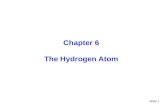 Slide 1 Chapter 6 The Hydrogen Atom. Slide 2 Outline The Hydrogen Atom Schrödinger Equation The Radial Equation Solutions (Wavefunctions and Energies)