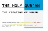 THE CREATION OF HUMAN THE HOLY QUR’AN THE CREATION OF HUMAN BASED ON THE WORKS OF HARUN YAHYA  and others  PREPARED.