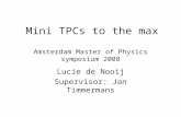 Amsterdam Master of Physics symposium 2008 Lucie de Nooij Supervisor: Jan Timmermans Mini TPCs to the max.
