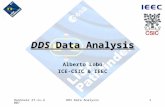 Hannover 27-iv-2007DDS Data Analysis1 Alberto Lobo ICE-CSIC & IEEC.