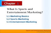 Sports and Entertainment Marketing © Thomson/South-Western ChapterChapter What Is Sports and Entertainment Marketing? 1.1 Marketing Basics 1.2 Sports Marketing.