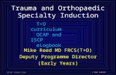 © BOA 160707 Trauma and Orthopaedic Specialty Induction OCAP Induction T+O curriculum OCAP and ISCP eLogbook Mike Reed MD FRCS(T+O) Deputy Programme Director.