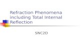 Refraction Phenomena including Total Internal Reflection SNC2D.