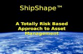 ShipShape® - Capability by Design ShipShape™ A Totally Risk Based Approach to Asset Management.