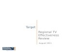 Target Regional TV Effectiveness Review August 2011.