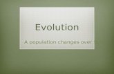Evolution A population changes over time. Charles Darwin (1809- 1882)