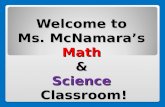 Welcome to Ms. McNamara’s Math & Science Classroom!