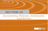 SECTION 10 Accounting Policies, Estimates, and Errors.