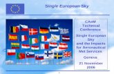 Single European Sky 1 CAeM Technical Conference Single European Sky and the Impacts for Aeronautical Met Services Geneva 21 November 2006.