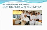 DR. MOHD IFTEKHAR AHMED MBBS (DIB),DMRD (ALG), CAMS (VIENNA)