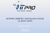 SCVMM 2008 R2 i Self Service Portal na pravi način Romeo Mlinar Ekobit d.o.o. rmlinar@ekobit.hr romeo@rmlinar.net.