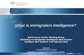 What is immigration intelligence? Bali Process Ad Hoc Working Group Workshop on Immigration Intelligence Best Practice Auckland, New Zealand, 7-10 February.