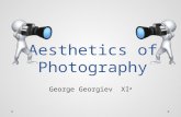 Aesthetics of Photography George Georgiev XI a. Content What is photography Kinds of photography Conceptual center Composition Used information.