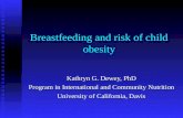 Breastfeeding and risk of child obesity Kathryn G. Dewey, PhD Program in International and Community Nutrition University of California, Davis.