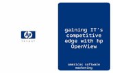 1 gaining IT’s competitive edge with hp OpenView americas software marketing june 2002.