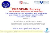 EUROPAIN Survey (EUROpean Pain Audit In Neonates) European survey of sedation and analgesia practices for newborns admitted to intensive care units Version.