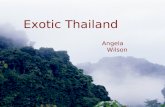 Exotic Thailand Angela Wilson 1 Angela Sanders. Thailand and it’s People The independent nation of Thailand lies in the heart of Southeast Asia bordering.