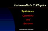 Beath High School - Int 1 Physics1 Intermediate 1 Physics Radiations Questions and Answers.